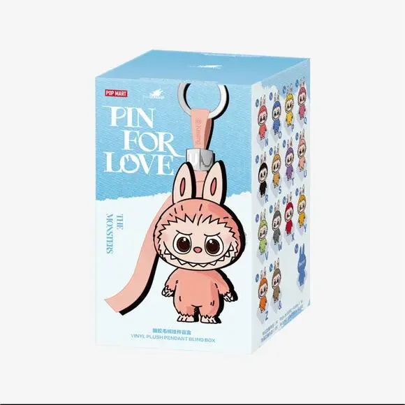 Pop Mart Labubu “Pin for Love” Letter Z Plush Pendant – Open Box